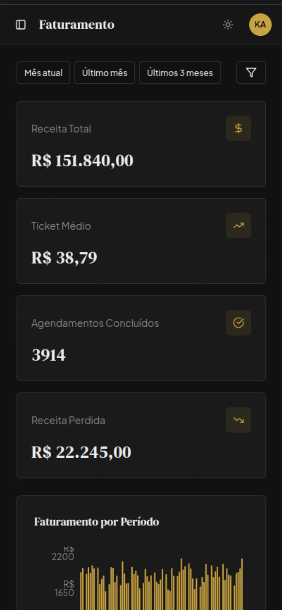 Kronuz — App de agendamento mobile