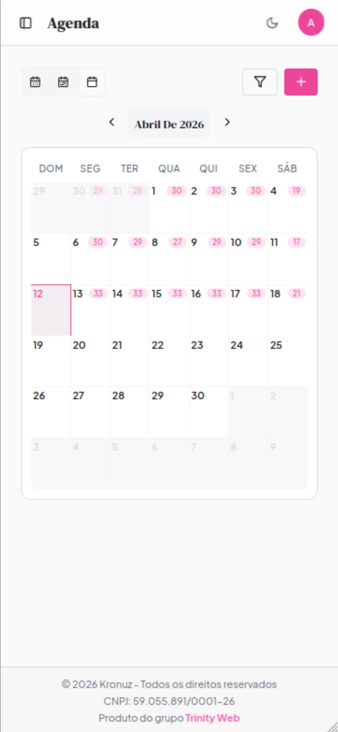 Kronuz — Temas dinâmicos por nicho mobile